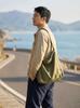 [BgYeah] Perfect for Travel, Commuting, and Everyday Use. This Large-capacity Tote Bag Combines Natural Hempen and Cowhide Leather with a Zipper and