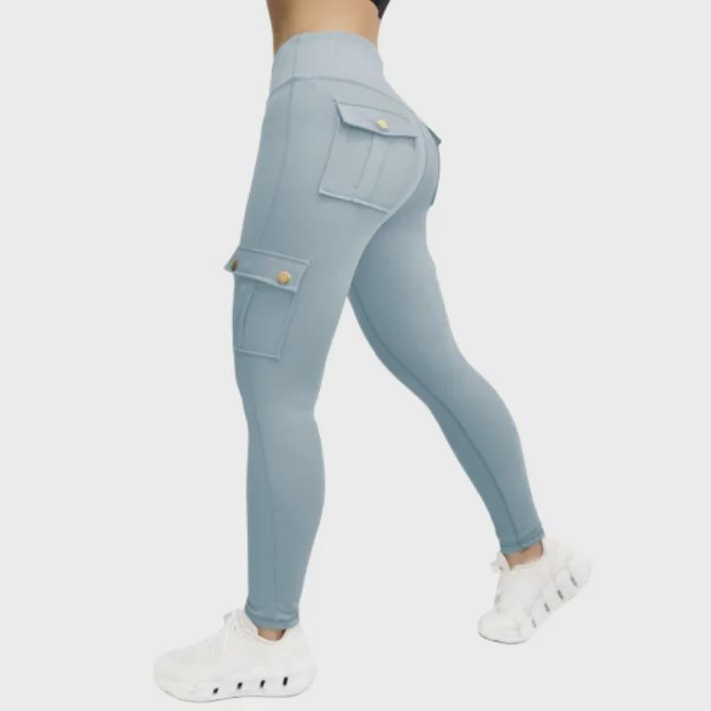 Double-Sided Brocade Women's Yoga Pants, Slimming & Quick-Drying, High-Elastic Fitness and Running Wear