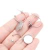 10 Stück Edelstahl C-förmige Ohrhaken Ohrringe Leere Cabochon-Basis, Passend für 8-16mm Glascabochons