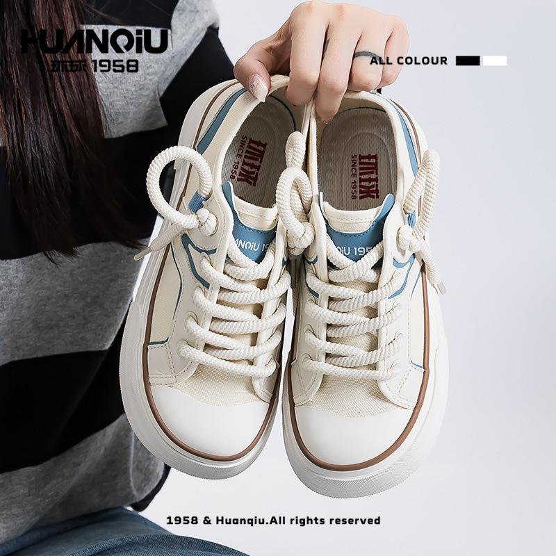 Global thick-soled heightening canvas shoes 22 spring and summer new casual students soft cute muffin casual board shoes