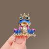 Frog Brooch Pin Fashion Animal Alloy Decorative Jewelry For Women Men