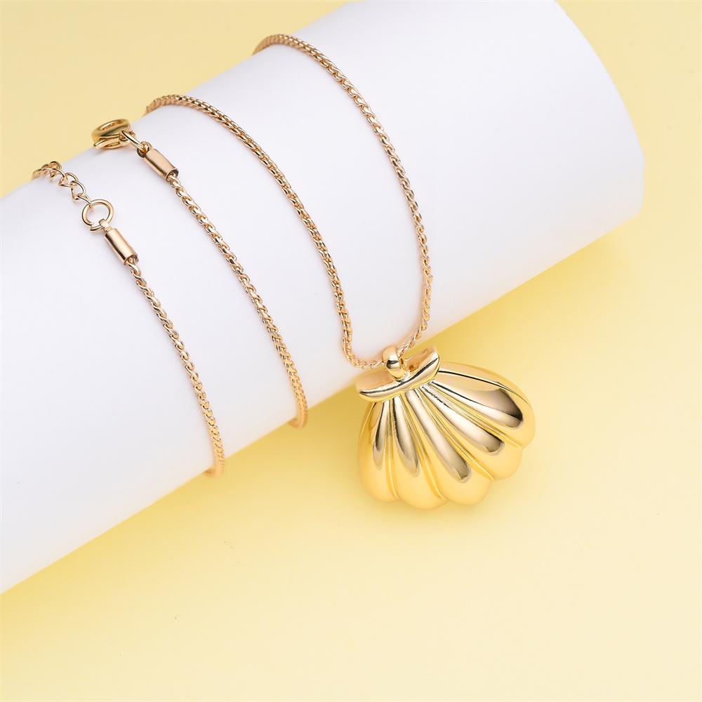 Fashion Melody Mermaid Shell Pendant Design New Luxurious Exquisite Romantic Necklace Jewelry for Wife Daughter Dream Gift