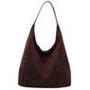 Retro Soft-faced Suede Bread Bag Women's 2025 New Autumn and Winter Popular Large-capacity Shoulder Bag Popular Bucket Bag
