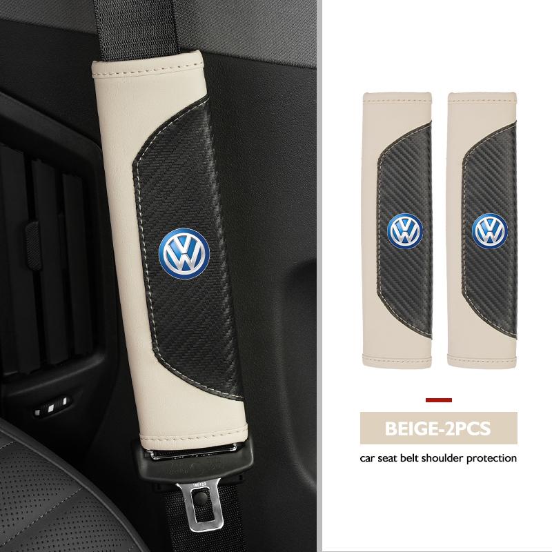 1PC Car Shoulder Protection Texture Seat Belt Protective Cover For Volkswagen VW Polo Jetta Sagitar Magotan Passat B5 B6 B7 CC Zg9