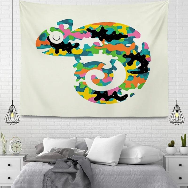 Colorful Cartoon Animal Decorative Tapestry Home Wall Decor Living Room Office Tapestry