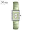 Manufacturer supplies scottie new square steel belt women's watch with diamond dial independent second hand belt watch 9655