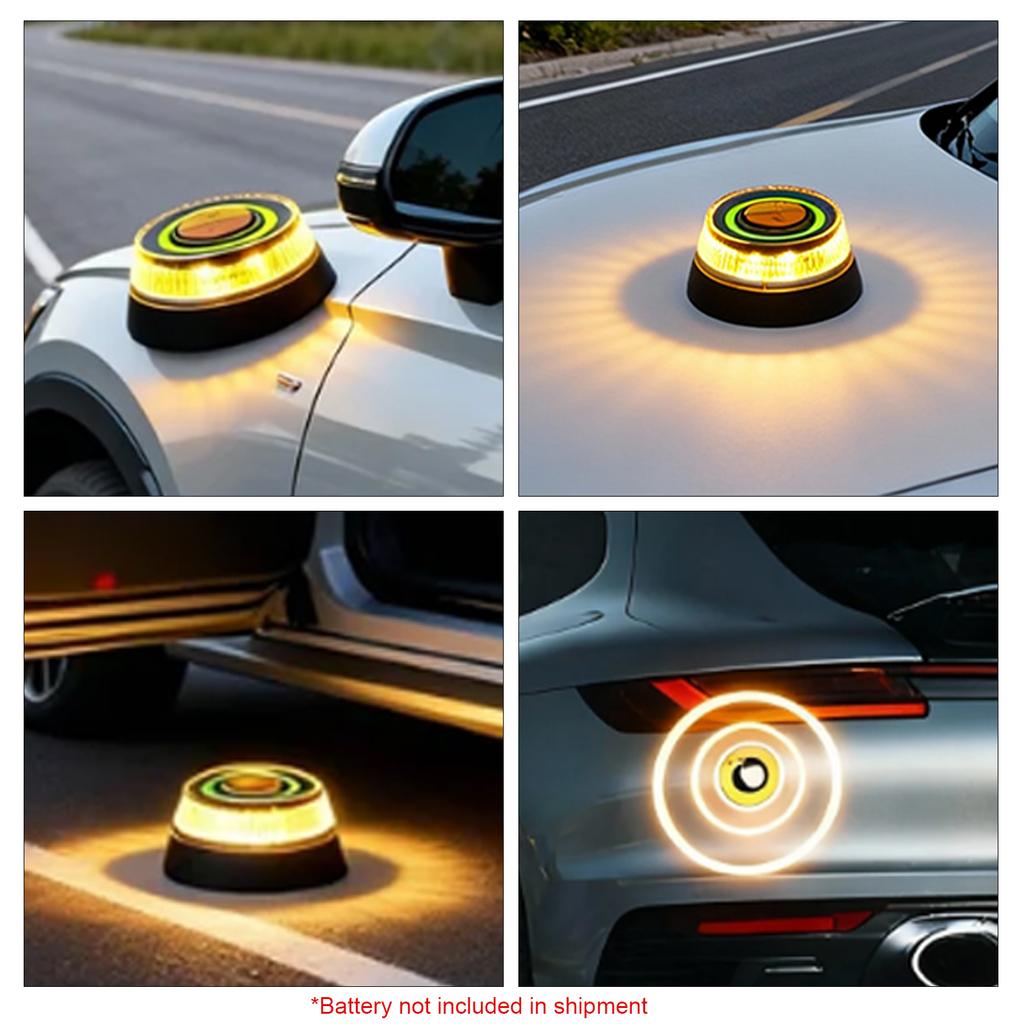 1-5Pcs Car Emergency Beacon Light With 2 Light Modes High Brightness Roof Warning Light Safety Signal Lamp Strobe Flashing Lamp
