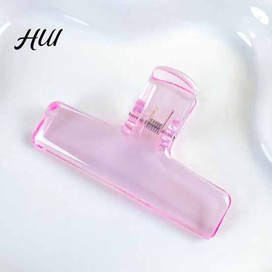 Acrylic Binder Clip 2Pcs Clear Clips with Strong Grip Colorful Paper for Small Office School Home Reusable Organizing Documents Photos Crafts