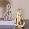 Lover Statue Huggings Couple Figurine Romantics Couple Figurines Aesthetic Decorations Modern Sculpture Decoration for Home