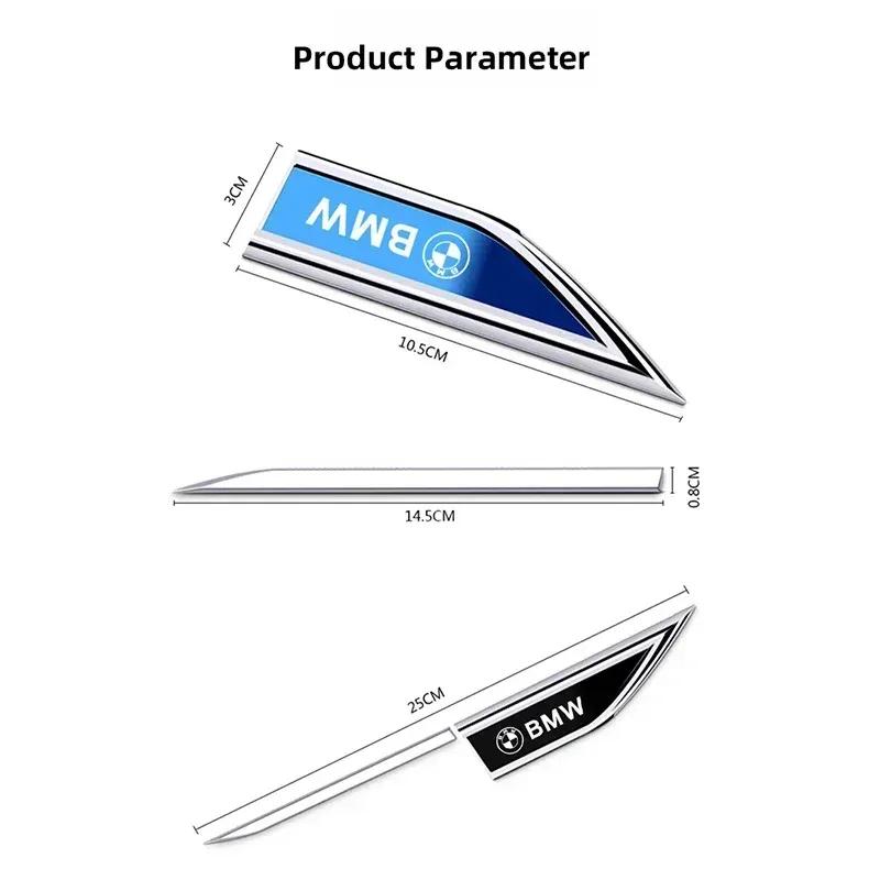 -BMW Metal Stickers 2Pcs Car Body Decoration Stickers For BMW E46 E90 E60 F30 F10 E39 E36 F20 G20 G30 E92 E87 E91 X5 E70 F11 E30