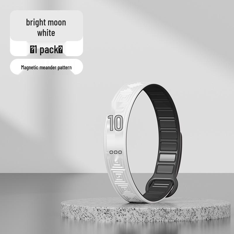 Anti-Static Negative Ion Silicone and Metal Magnet Bracelet Pendant