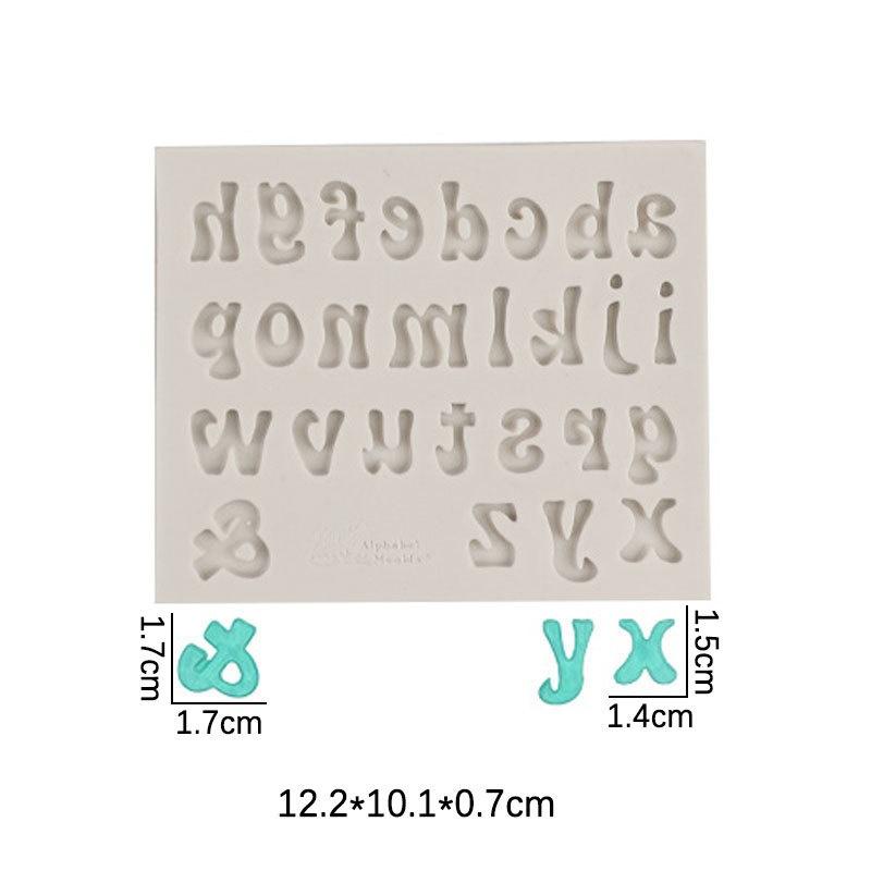 Alfanumerické silikonové formy Písmena Čísla Fondant Forma na čokoládu Zdobení dortů Pomůcky na pečení Kuchyňské pomůcky Příslušenství