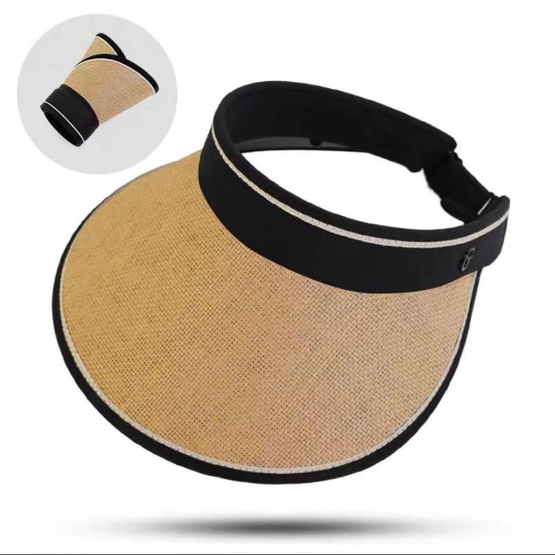 Sun Protection Hat for Women, Foldable Sunshade, Summer Outdoor Travel, Beach Fashion, Anti-ultraviolet Empty Top Hat