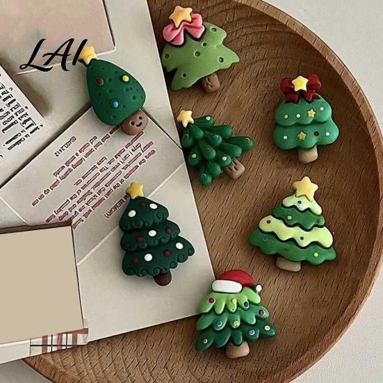 Holiday Fridge Decorations 7Pcs/Set Mini Christmas Tree Refrigerator Magnet Xmas Shape Decorative Magnetic Trees Magnet for Whiteboard Locker