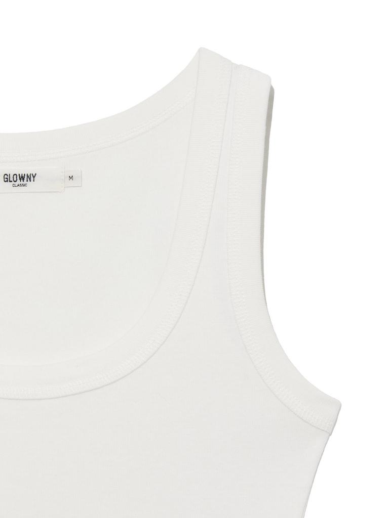 GLOWNY G Classic Scoop Neck Sleeveless (White)