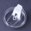 Cup Lid Food Grade BPA Free Plastic Sliding Transparent Replacement Straw Hole Splash Resistant Skinny Tumbler Cover