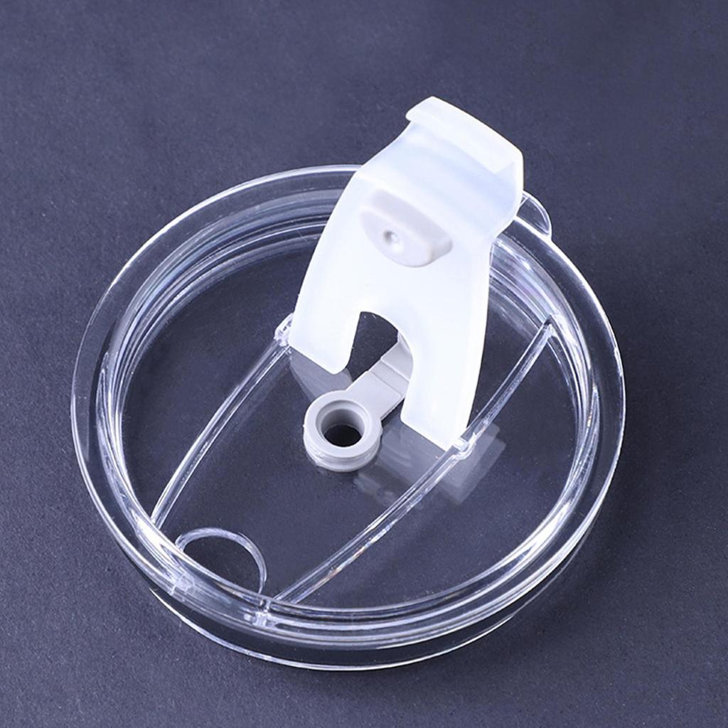 Cup Lid Food Grade BPA Free Plastic Sliding Transparent Replacement Straw Hole Splash Resistant Skinny Tumbler Cover