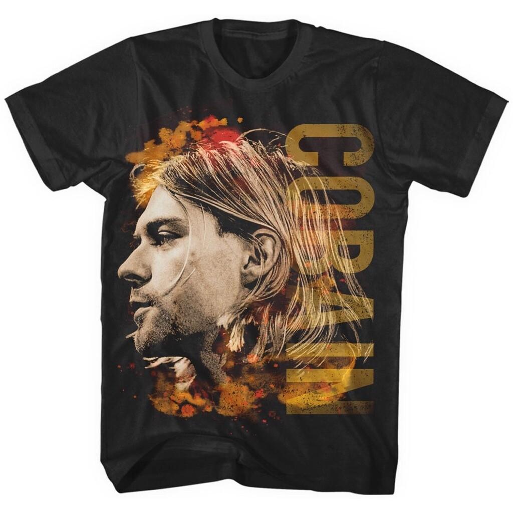 26 Kurt Cobain Side View Nirvana In Utero Rock erkend T-shirt voor mannen Unisex T-Shirt M