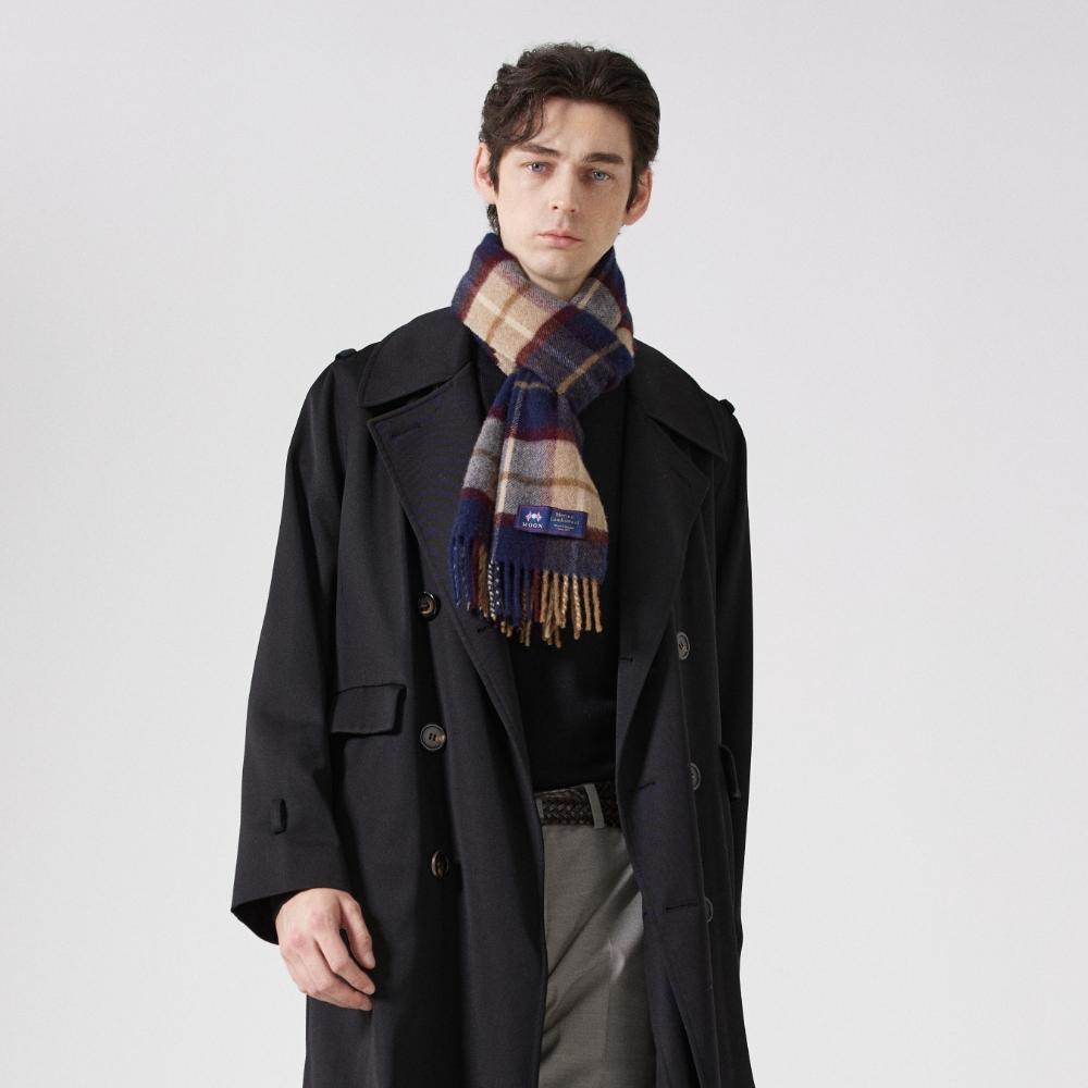 Abeulahammun Merino Wool Scarf 25Cm - Winchester Navy