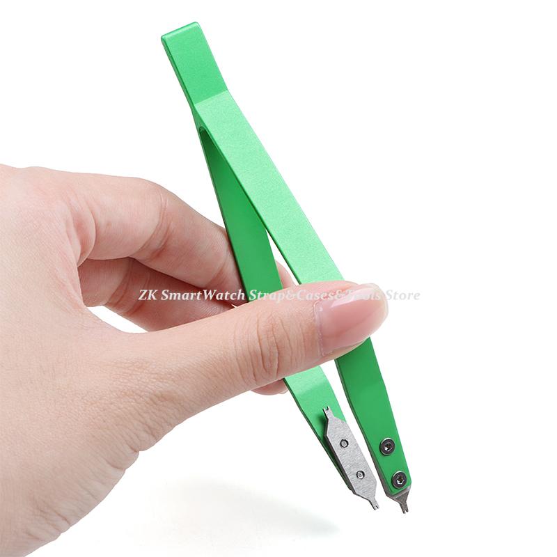 6825 Watch Pliers Watch Spring Bar Plier Tools Kit Tweezer Removal Strap with Screw Adjustment Length Size Replacement Repair