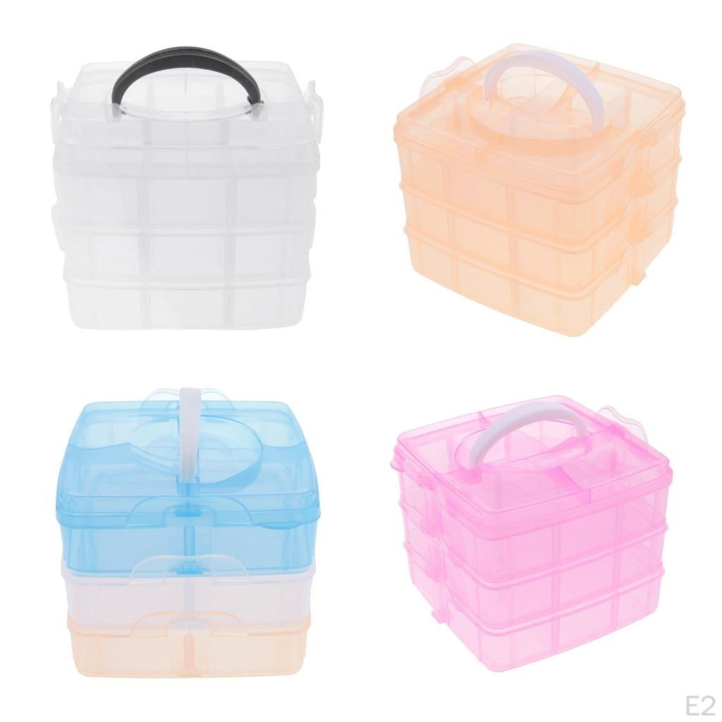 18 Slots Adjustable Jewelry Storage Box Case Craft Organizer Beads