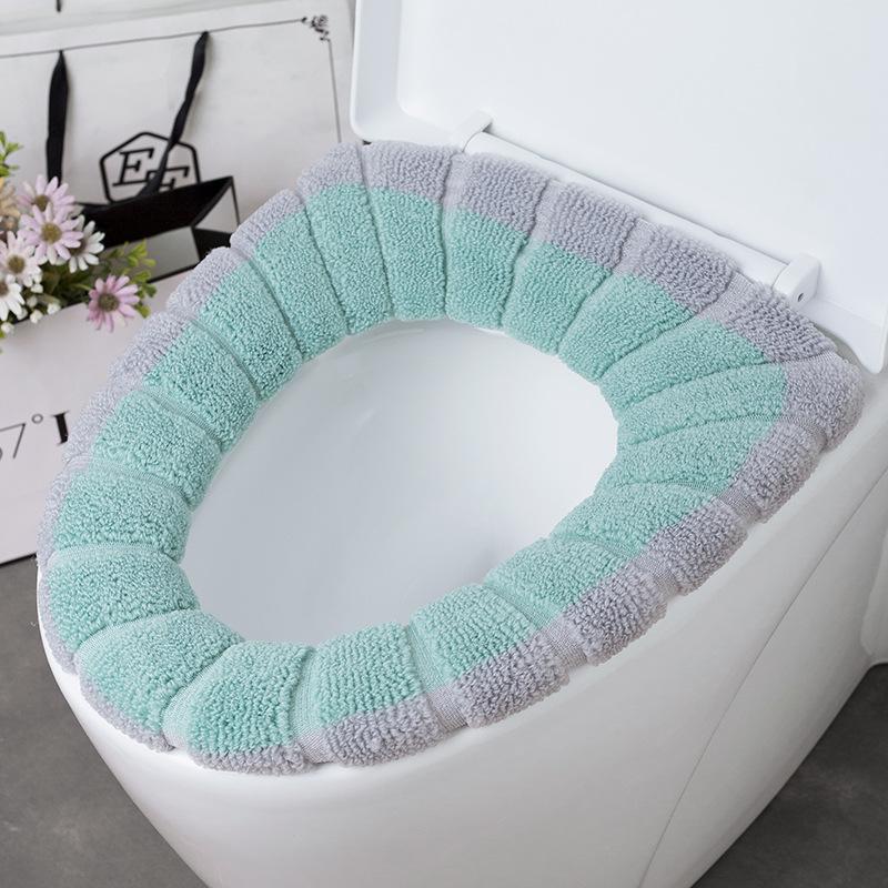 Housse de siège de toilette, 1 pièce, tapis doux et chauffant, lavable, housse de coussin, étui de siège de toilette, accessoires de bain pour la maison