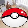 Okrągły dywan ze wzorem Pokeballa do salonu, sypialni, dywan dekoracyjny, dywan z motywem anime, dywan w kształcie koła, mata podłogowa do pokoju zabaw dla dzieci, do raczkowania