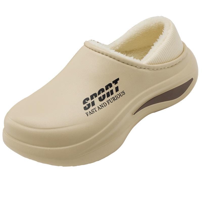 Waterproof Cotton Slippers Autumn and Winter 2025 New Outer Wear Thick-soled Non-slip Velvet Warm Casual Sports Cotton Shoes