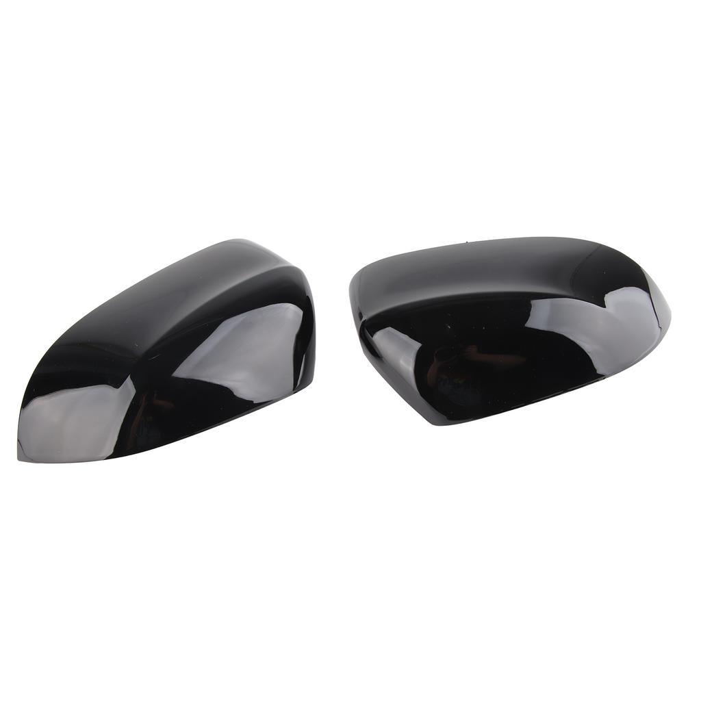 1 pereche capac oglindă retrovizoare laterală negru lucios, elegant, rezistent la culoare, ușor, capace oglindă ușă