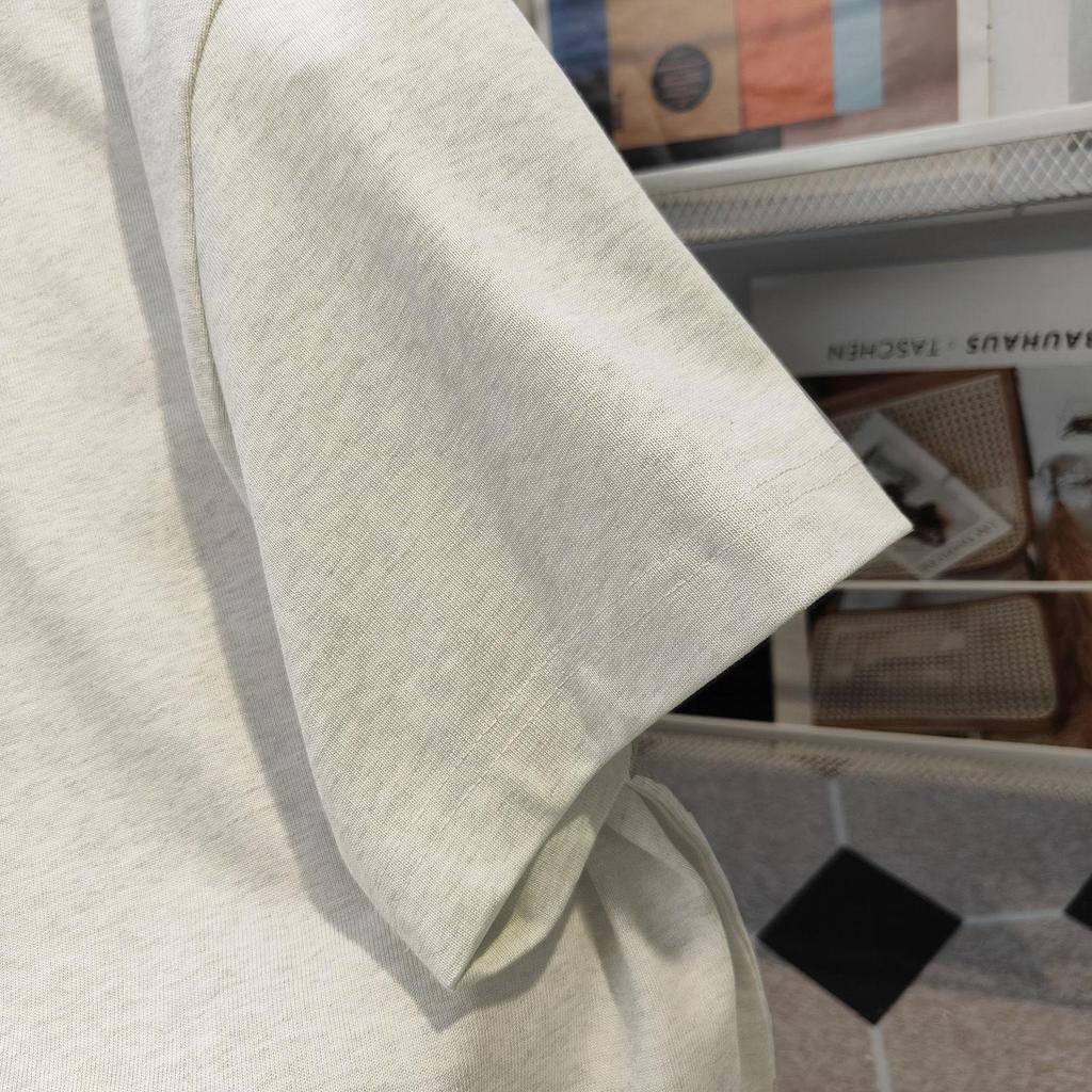 Dam T-shirt med korta ärmar i 100% ren bomull - Amerikansk stil, Sommar 2024, Lös passform, Chic & Mångsidig.