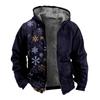 Men's Christmas Print Jacket Men's Spring And  Casual Trend Zipper Hooded Jacket