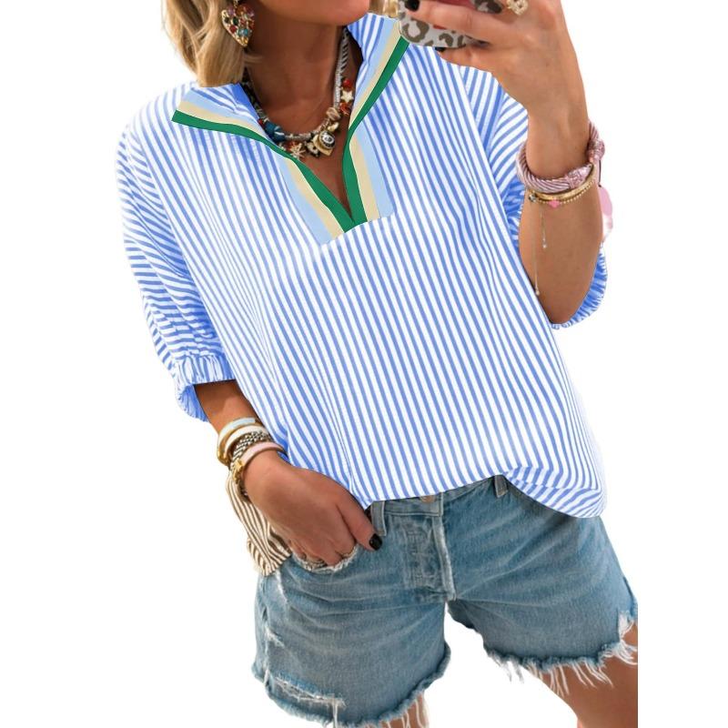 BITCED Women's Fashion Casual Short Sleeve Blouses & Shirts