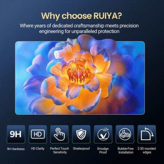 RUIYA Car Screen Protector Tempered Glass 8-inch For 2022-2026 Toyota Tundra SR