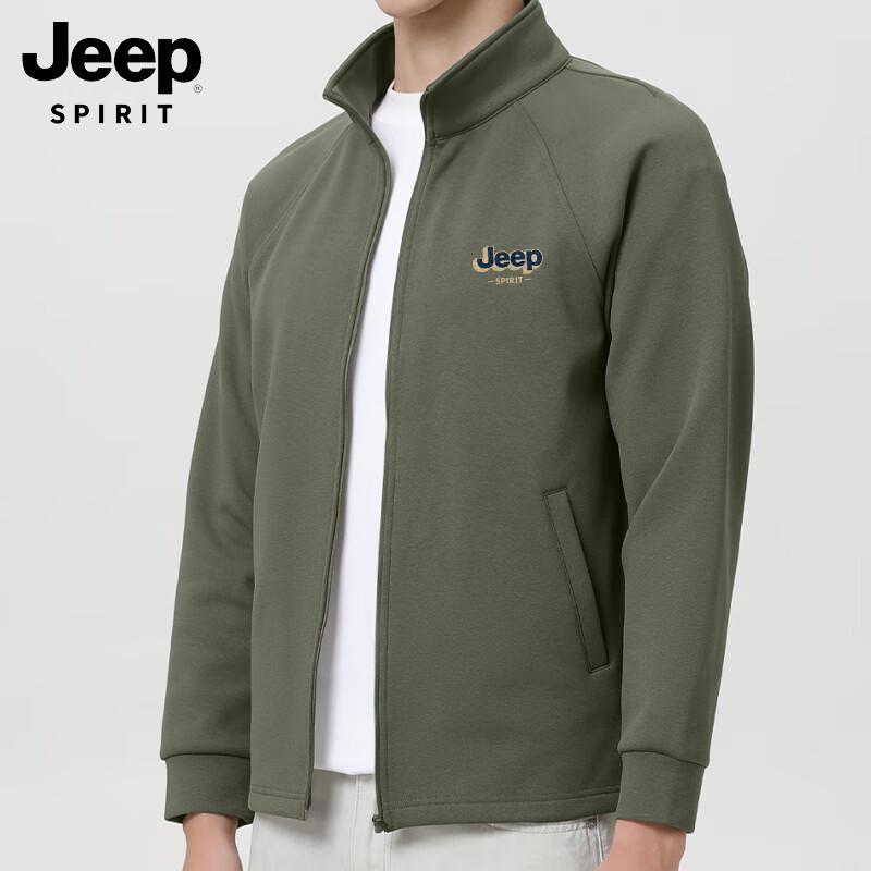 

JEEP SPIRIT Men s Casual Quick-Dry Stand Collar Knit Jacket M