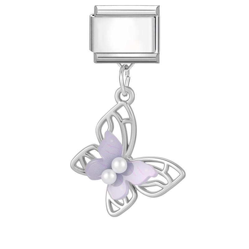 2026 New Creative DIY Dreamy Shiny Sunflower Cat Heart Bow Star Cherry Moon Pendent Charm Fit 9MM Stainless Steel Bracelet Gift