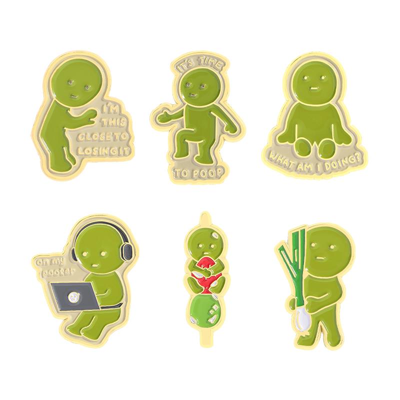 3-6PCS/Set Anime Movies Character Enamel Pins Turbo Granny Cat Spying Brooches Lapel Badges Funny Jewelry Gift for Friends