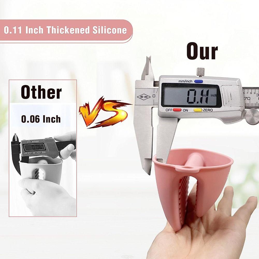 4 pcs 4'' Rubber Mini Oven Gloves Silicone Short Pinch Grips for Cooking Baking