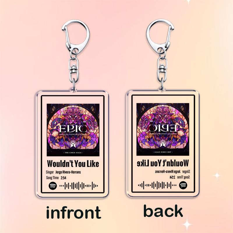 Hot Epic The Musical Songs Keychains for Women Accessories Bag Wouldn't You Like No Longer You Music Keyings Jewelry Fans Gifts