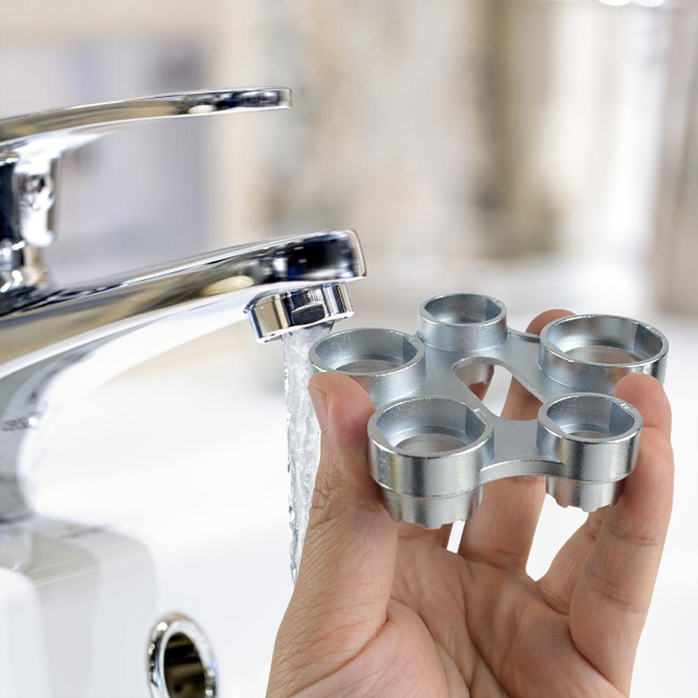 Faucet Aerator Wrench Faucet Aerator Removal Tool Flows Adjusting Faucet Wrench Multifunction Plumbing Tool for Kitchen Bathroom