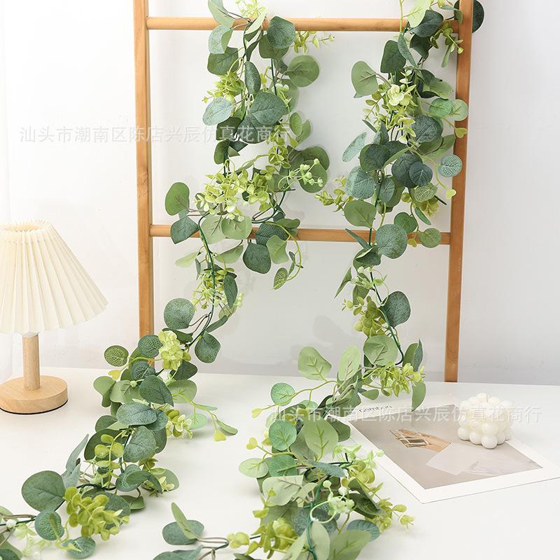 Simulation Ivy Money Leaf Plant Eucalyptus Leaf Rattan Wedding Opening Party Decoration Green Plants