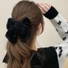Nuova Pinza per Capelli con Fiocco in Peluche Carino Invernale, Pinzette a Fiocco Semplici Colorate Solide Coreane, Grande Fermaglio per Capelli per Bambine