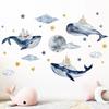 Cartoon Cute Whale Cloud Moon House Marine Animal Wall Stickers for Bedroom Living Room Nursery Decoration Wall Decals