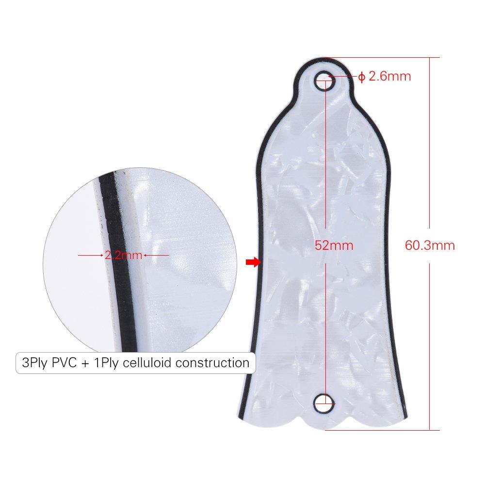 Vroomoto Truss Rod Cover Plate Scroll Plate for Flying and ES Guitars Color Bell-Shaped LP, SG, V, (3 Options)