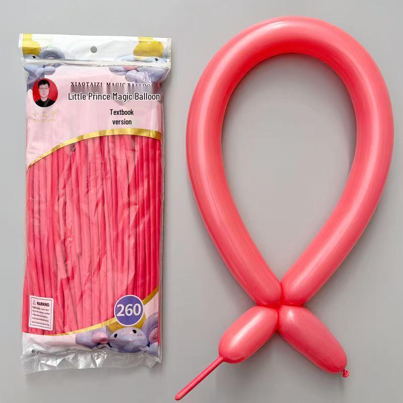 260-Piece Non-Toxic Macaron Long Balloons for Children - Magic Clown Modeling