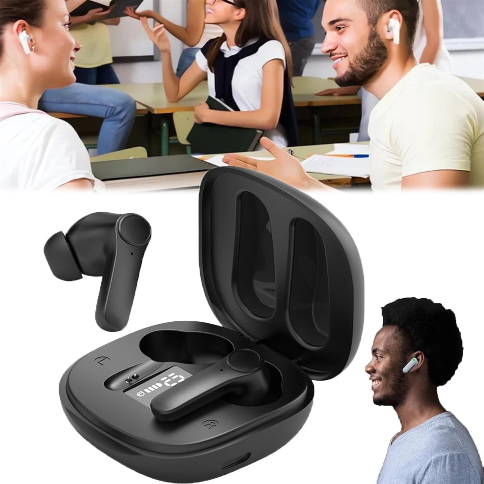 

Универсальные наушники-переводчики 144 языка и акцента Двусторонние модули переводчика в режиме реального времени Улучшите свое международное общение One Size чёрный