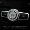 Fashion Zinc Alloy Diamond Volume Knob Decoration Circle Set Auger Sticker for Mercedes-Benz B/C/E/S/GLA/GLK/CLA/CLS Class