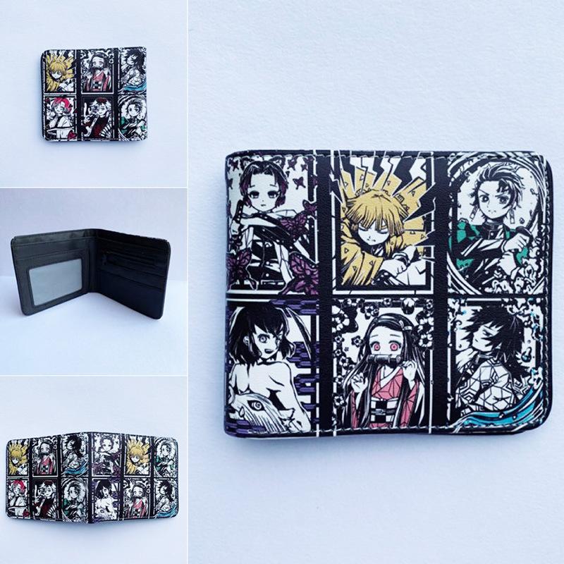 Japan cartoon comics Demon Slayer Short Wallet Cartoon Print Student Coin Purse 0022