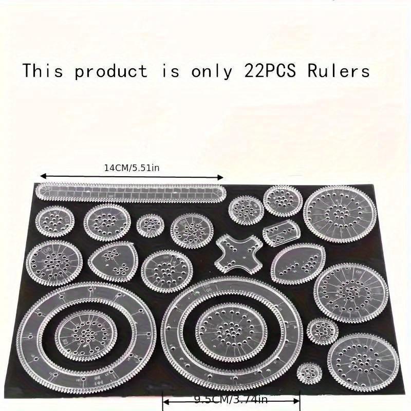 22pcs Kaleidoscope Painting Set - Fun and Versatile Magic Ruler for Creative Drawing, Ideal Birthday and Christmas Gift, Perfect Art Reward