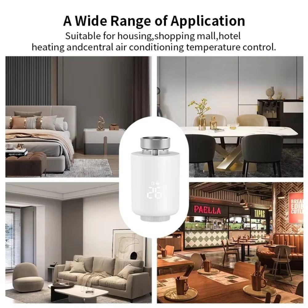Compact Design Thermostatic Radiator Valve Smart TRV Thermostatic Valve  Radiator Control