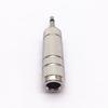 Nickel-Plated 6.5mm Female To 3.5mm Male Mono Adapter for Headset/Microphone.